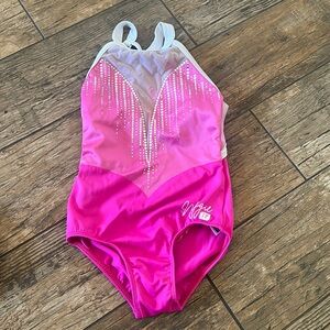 Maggie Nichols x Sylvia P Pink Leotard